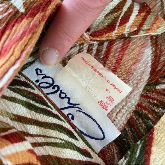 Vintage Chablis Collard Tropical Print Dress Women’s Size small to medium - Picture 7 of 7